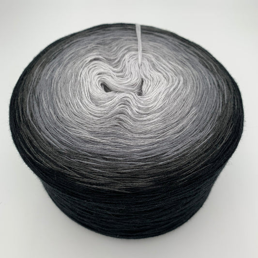 Farbverlauf Bobbel von innen nach aussen von Hellgrau nach Schwarz laufend