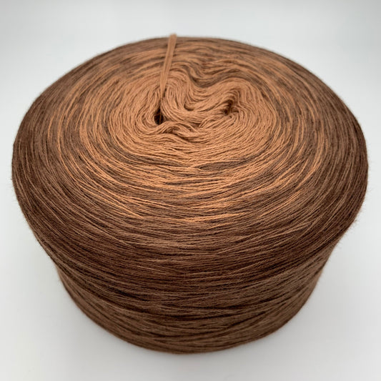 Farbverlauf Bobbel von innen nach aussen in dunkler werdenden Brauntönen