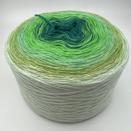 Farbverlauf Bobbel von innen nach aussen in immer heller werdenden Grüntönen