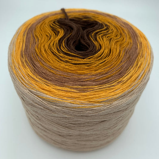 Farbverlauf Bobbel in verschiedenen Braun und Ockertönen