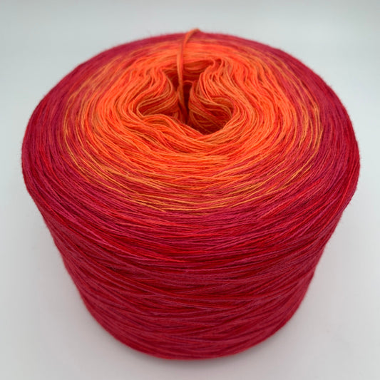 Farbverlauf Bobbel in verschiedenen Rottönen