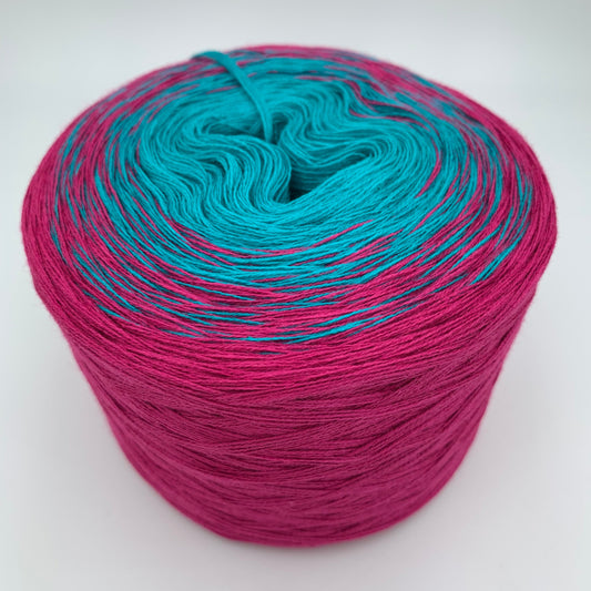 Farbverlauf Bobbel innen Türkis und aussen Pink