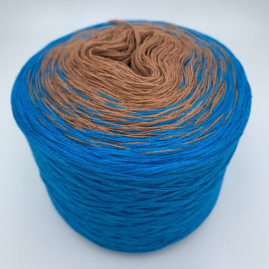 Farbverlauf Bobbel innen Braun und aussen Blau