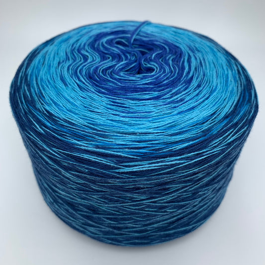 Farbverlauf Bobbel in verschiedenen Blautönen