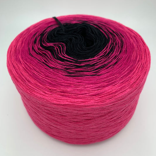 Farbverlauf Bobbel innen Schwarz und aussen Pink