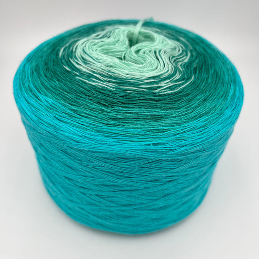 Farbverlauf Bobbel in verschiedenen Grüntönen