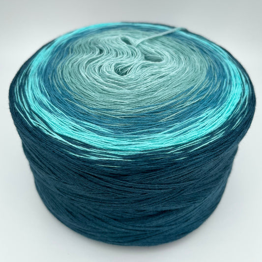 Farbverlauf Bobbel in verschiedenen Blautönen