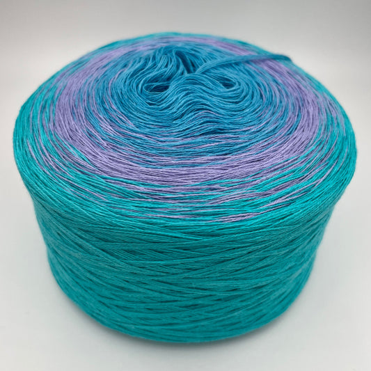 Farbverlauf Bobbel in verschiedenen Blautönen und Lila