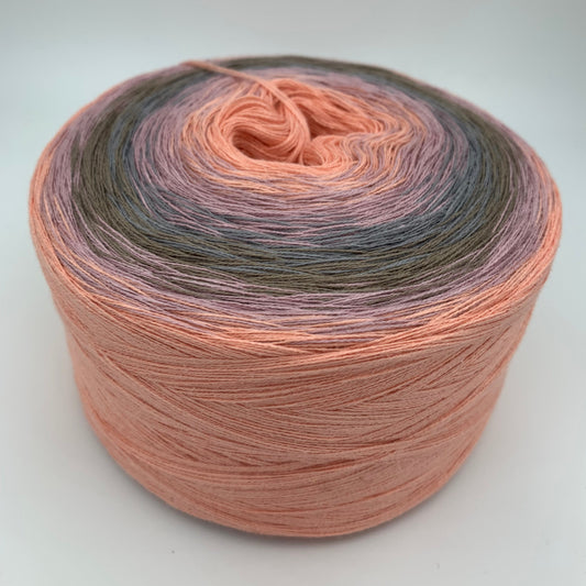 Farbverlauf Bobbel in verschiedenen Rose und Gau und Brauntönen