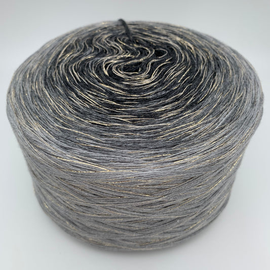 Farbverlauf Bobbel von innen nach aussen in heller werdeneden Grautönen