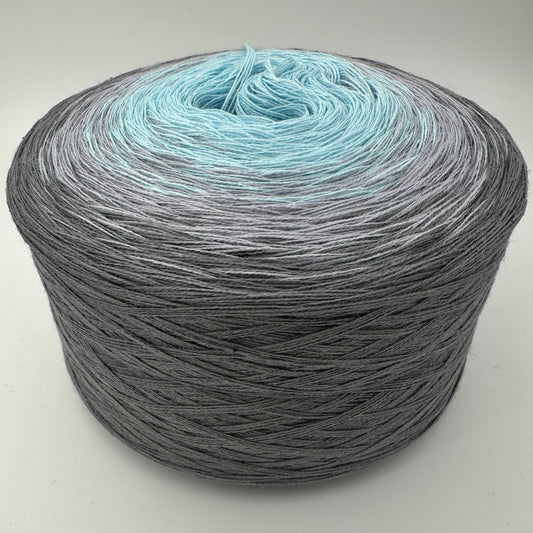 Farbverlauf Bobbel innen Hellblau folgend dunkler werdende Grautöne