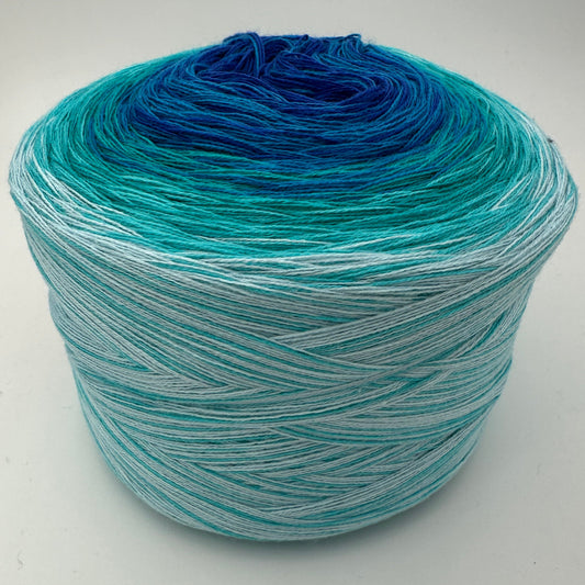 Farbverlauf Bobbel von innen nach aussen in heller werdenden Blautönen