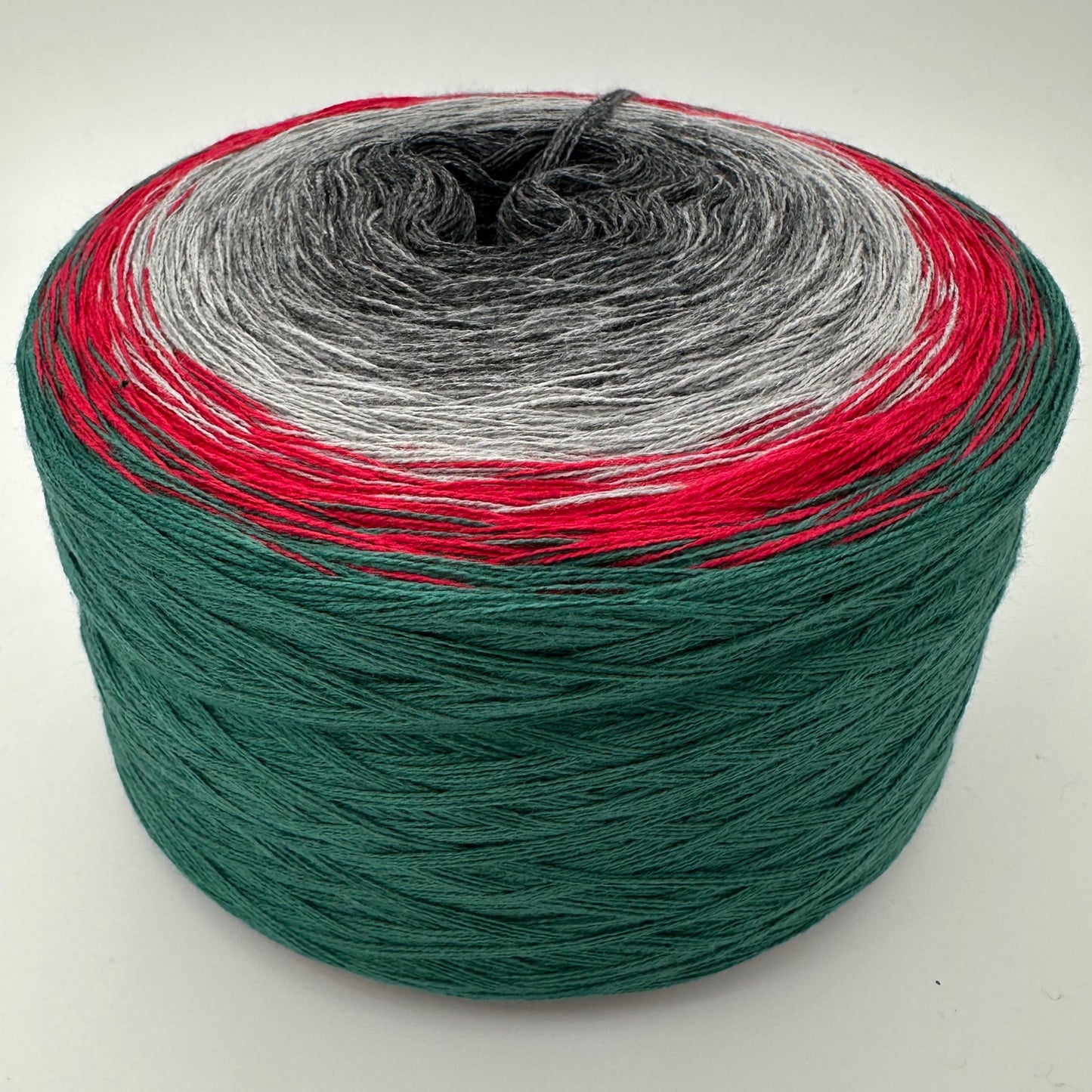 Farbverlauf Bobbel von innen nach aussen heller werdende Grautöne, Rot und Grün