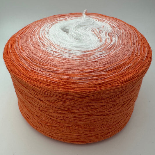 Farbverlauf Bobbel innen Weiß gefolgt von dunkler werdenden Orangetönen