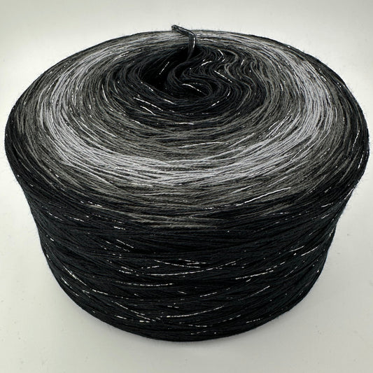 Farbverlauf Bobbel von innen weg Schwarz und heller werdende Grautöne danach wieder zurück