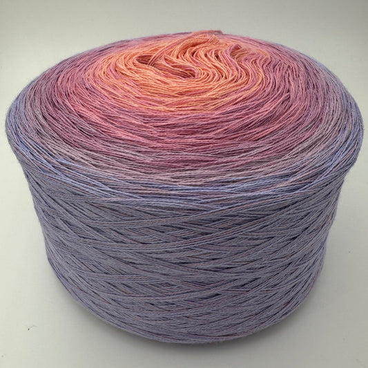 Farbverlauf Bobbel von innen nach aussen Orange- und Lilatöne