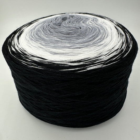 Farbverlauf Bobbel innen Grau dann Weiß und Schwarz