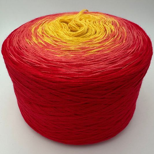 Farbverlauf Bobbel innen Gelb dann Lachs und Rot