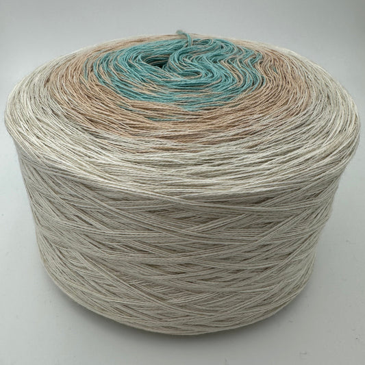 Farbverlauf Bobbel von innen nach aussen Grün gefolgt von heller werdenden Schlammtönen