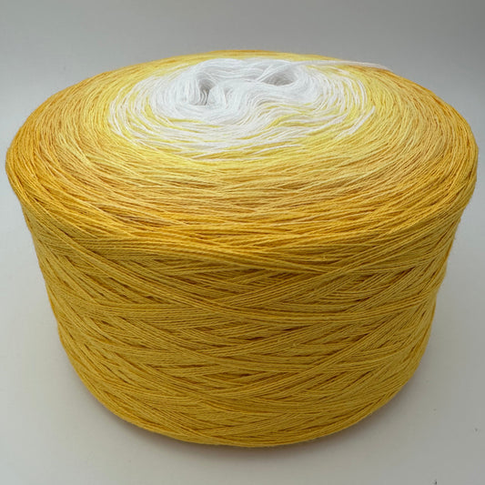 Farbverlauf Bobbel von innen nach aussen Weis und dunkler werdende Gelbtöne