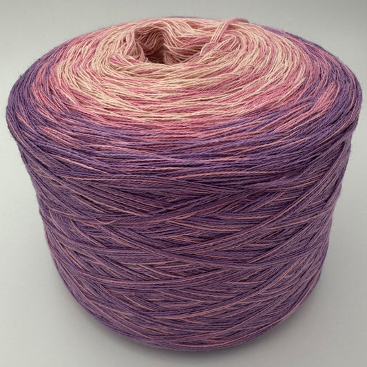 Farbverlauf Bobbel mit Rose, Rosa und Lilatönen