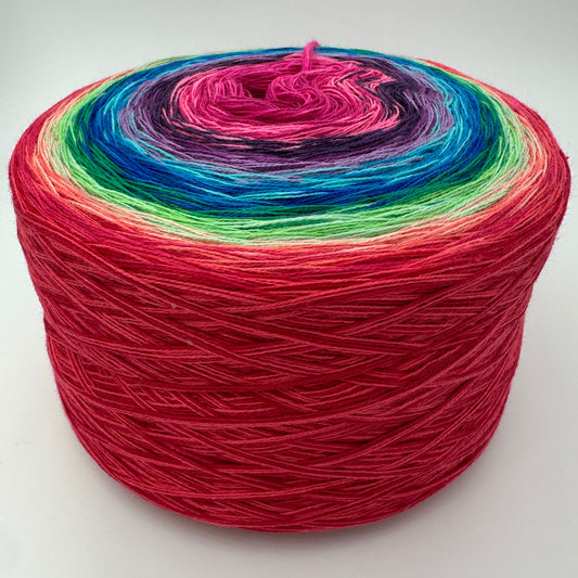 Sehr Bunter Farbverlauf mit verschiedenen Rot, Lila, Blau, Grün und Gelbtönen