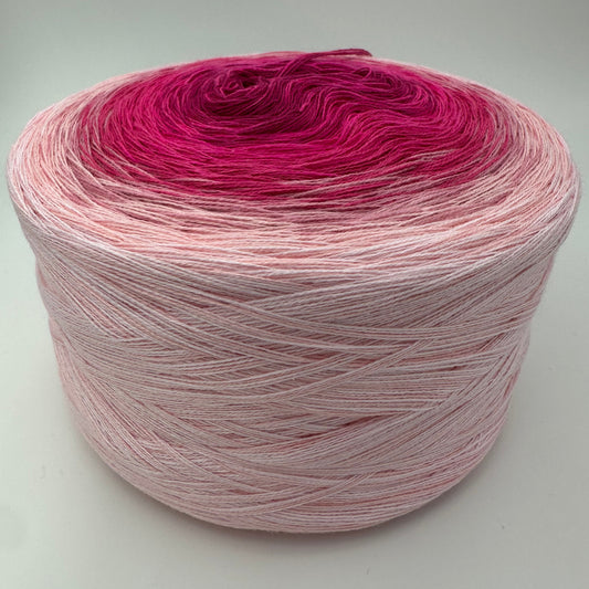 Farbverlauf Bobbel von innen nach aussen in heller werdenden Pink- und Rosatönen