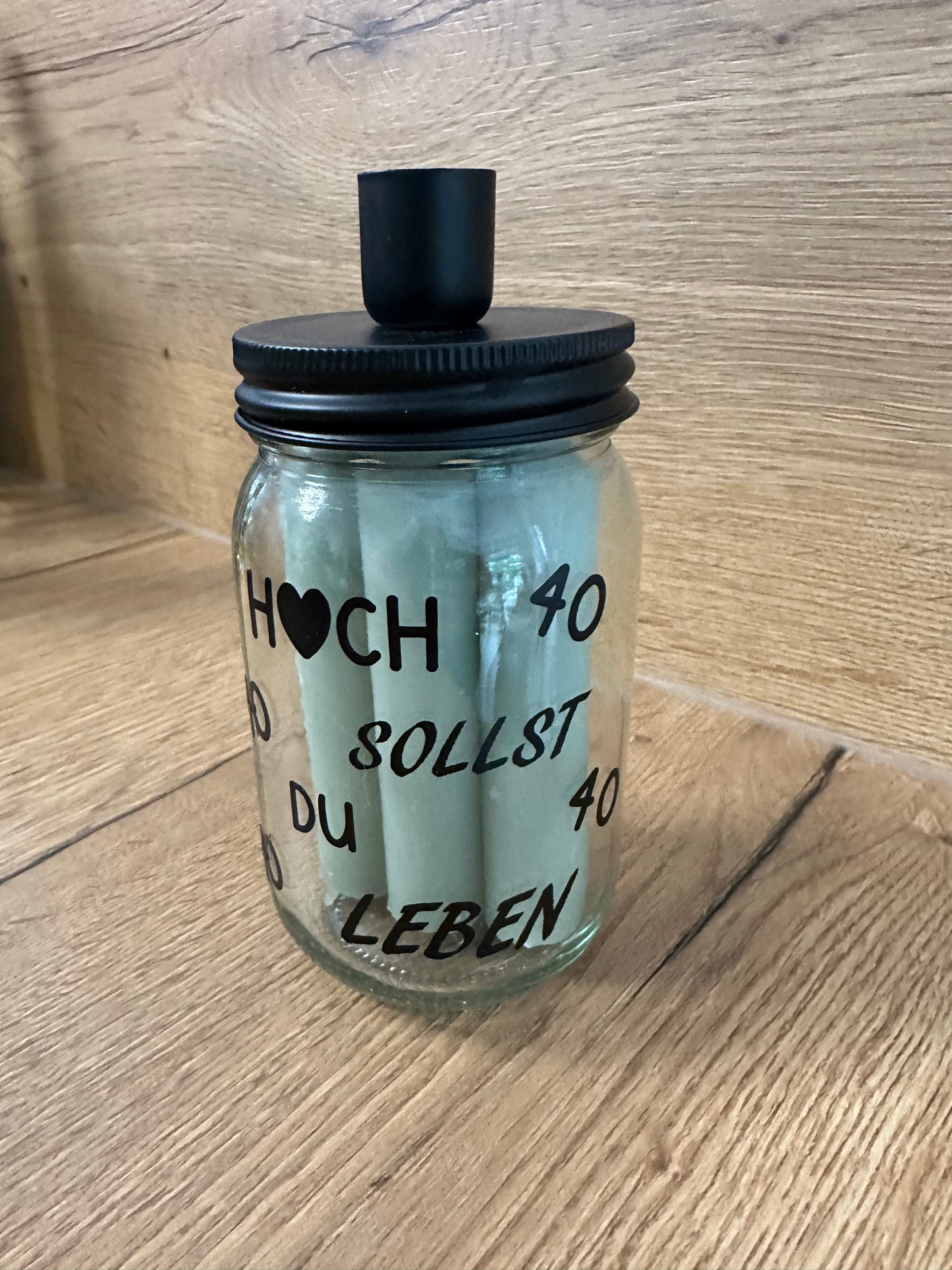 Kerzenglas Geburtstag mit Zahl🎉