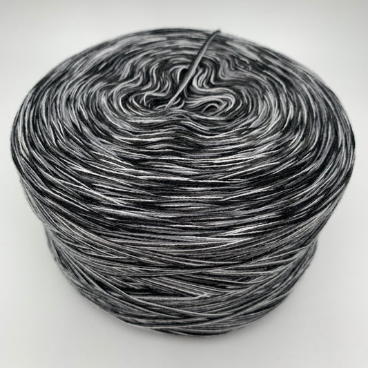 Melierter Bobbel bzw. Mixi in Grau und Schwarztönen