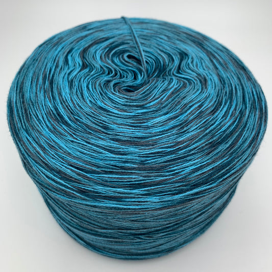 Melierter Bobbel bzw. Mixi in Blau und Grautönen