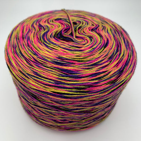 Farbverlauf Bobbel in verschiedenen in Neon- Gelb, Orange, Grün, Pink, Blau, Ultraviolett