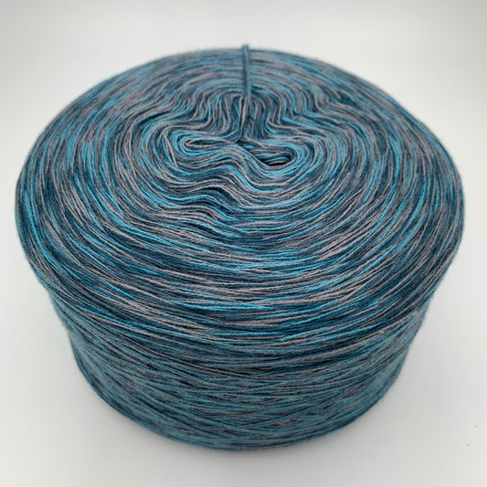 Melierter Bobbel bzw. Mixi in Blau und Grau