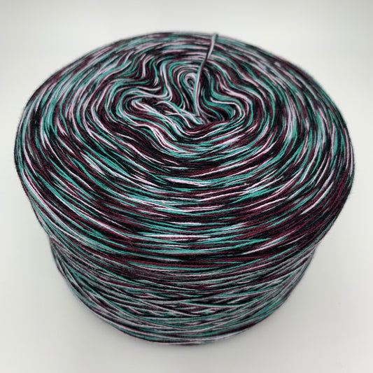 Melierter Bobbel bzw. Mixi in Braun, Rosa, und Grün