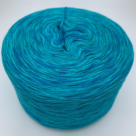 Melierter Bobbel bzw. Mixi in Blautönen