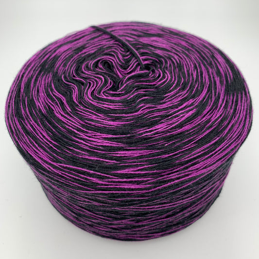 Melierter Bobbel bzw. Mixi in Schwarz und Lila