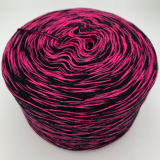 Mixi bzw. Melierter Bobbel in Schwarz und Pink