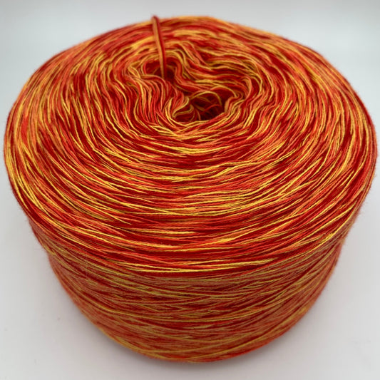 Melierter Bobbel bzw. Mixi in Feuerfarben