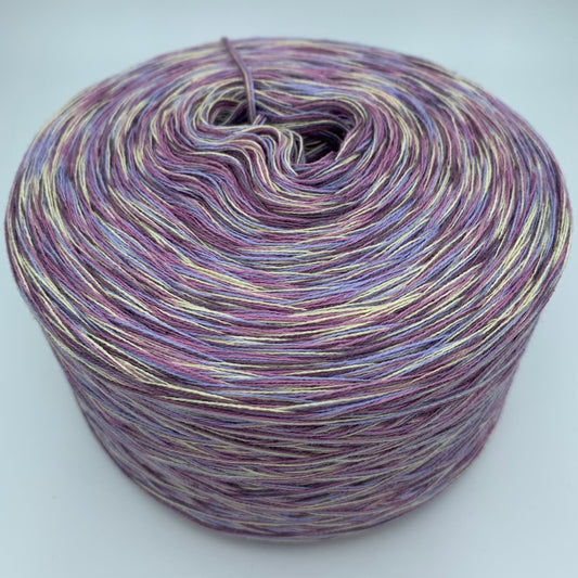 Mixi bzw. Melierter Bobbel in Lilatönen und Gelb