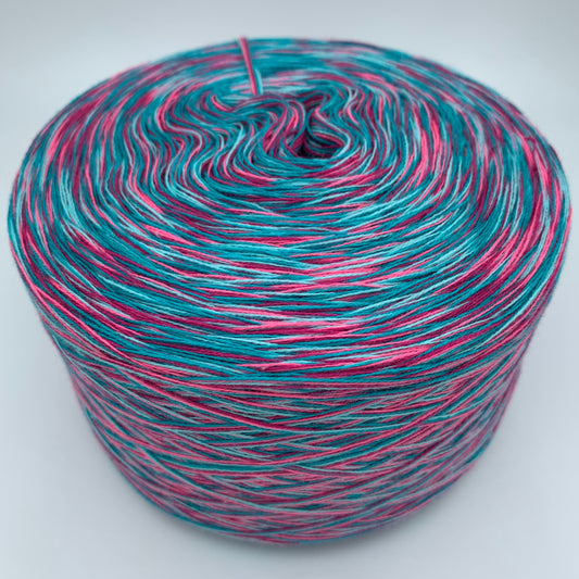 Mixi bzw. Melierter Bobbel ind Türkis, Rot und Pink