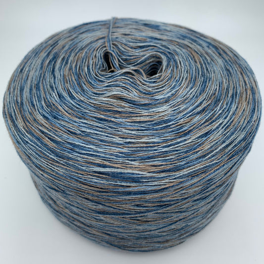 Mixi bzw. Melierter Bobbel ind Blautönen und Braun