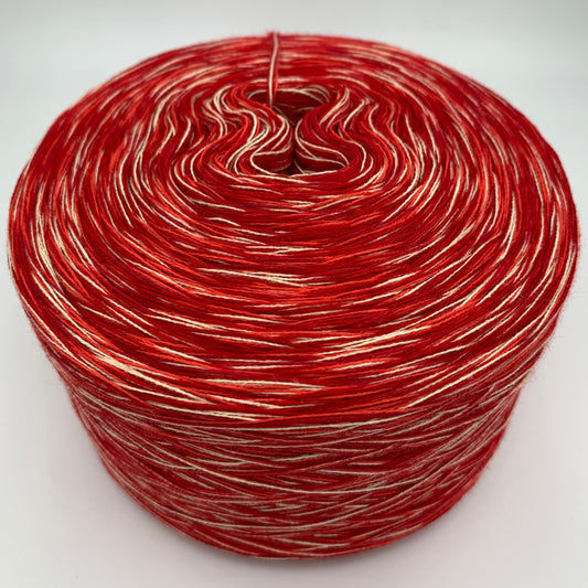 Mixi bzw. Melierter Bobbel in Rottönen und Creme