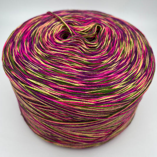 Mixi bzw. Melierter Bobbel in Lila, Pink, Gelb und Grün