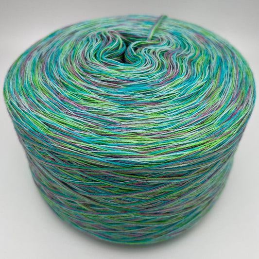 Mixi bzw. Melierter Bobbel ind Grüntönen und Grau