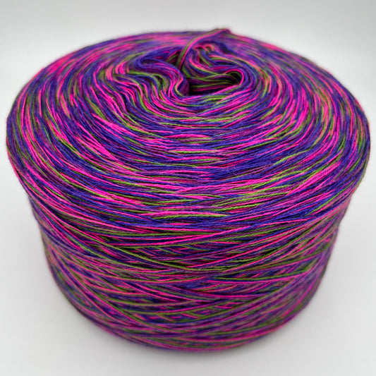 Mixi bzw. Melierter Bobbel in Lila, Pink und Grün