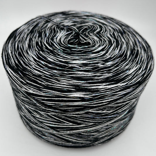 Mixi bzw. Melierter Bobbel in Schwarz und Weis