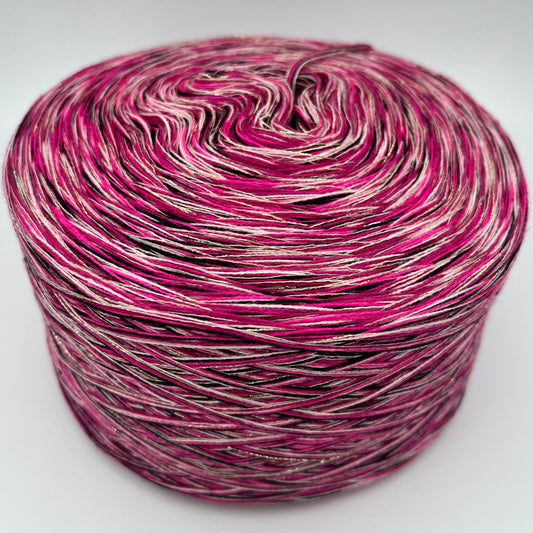 Mixi bzw. Melierter Bobbel in Creme, Schwarz und Rot