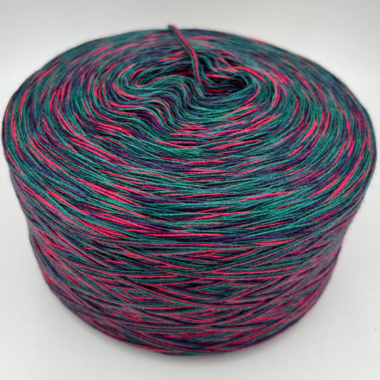 Mixi bzw. Melierter Bobbel in Pink, Lila und Türkis