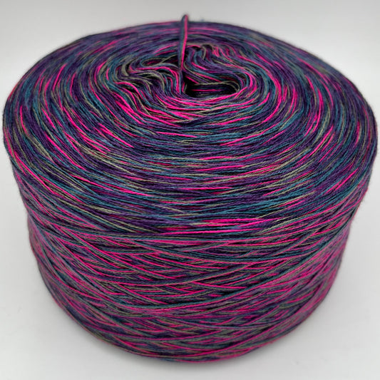 Mixi bzw. Melierter Bobbel in Pink, Türkis, Lila und Grün