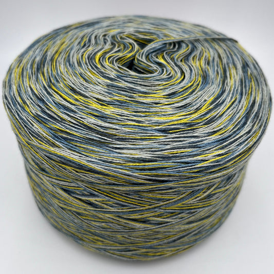 Mixi bzw. Melierter Bobbel in Gelb und Grüntönen