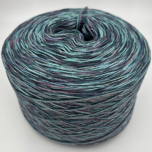 Mixi bzw. Melierten Bobbel in Türkis,hellbraun und Grau